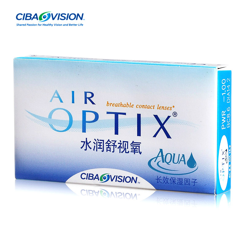 【买1送5】视康水润舒视氧舒适氧硅水凝胶近视隐形眼镜月抛3片装