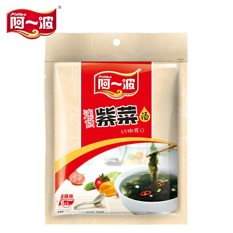 【天猫超市】阿一波酸辣味紫菜汤54g[6人份]速食汤料冲泡即食