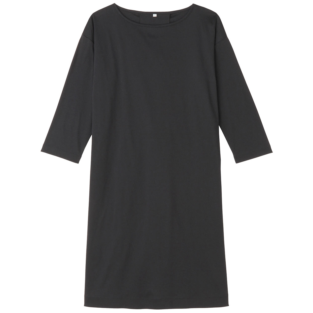 无印良品MUJI 女式 棉双罗纹七分袖连衣裙