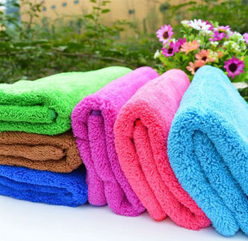 Thickened double-layer coral fleece towel, fine fiber floor cleaning towel, easy to absorb water without shedding hair