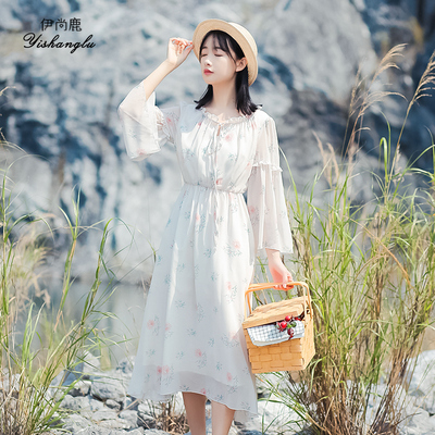 初恋裙文艺复古温柔风连衣裙