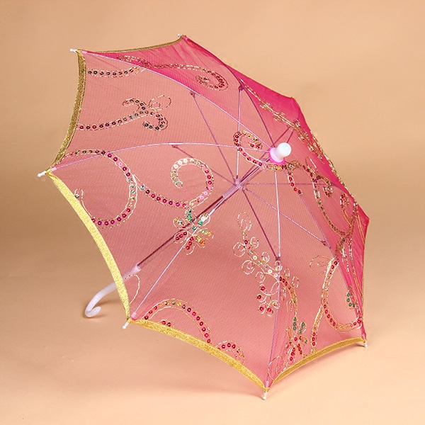 Toy umbrella children's mini umbrella decorative umbrella prop umbrella embroidered umbrella transparent umbrella dance umbrella lace girl heart umbrella