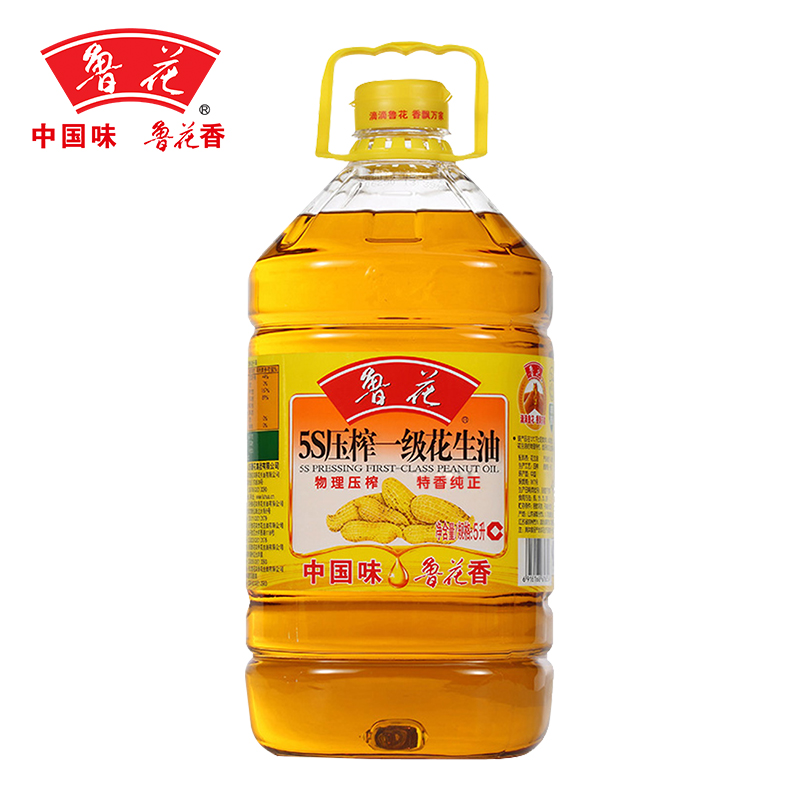 【天猫超市】鲁花5S一级花生油 5L 物理压榨 食用油 健康