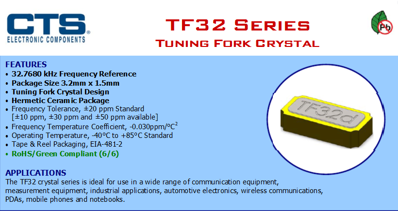 Original loaded CTZ patch passive crystal Zhenjing TF322P32K7680 crystal 3215 32768KHZ metal FC-135