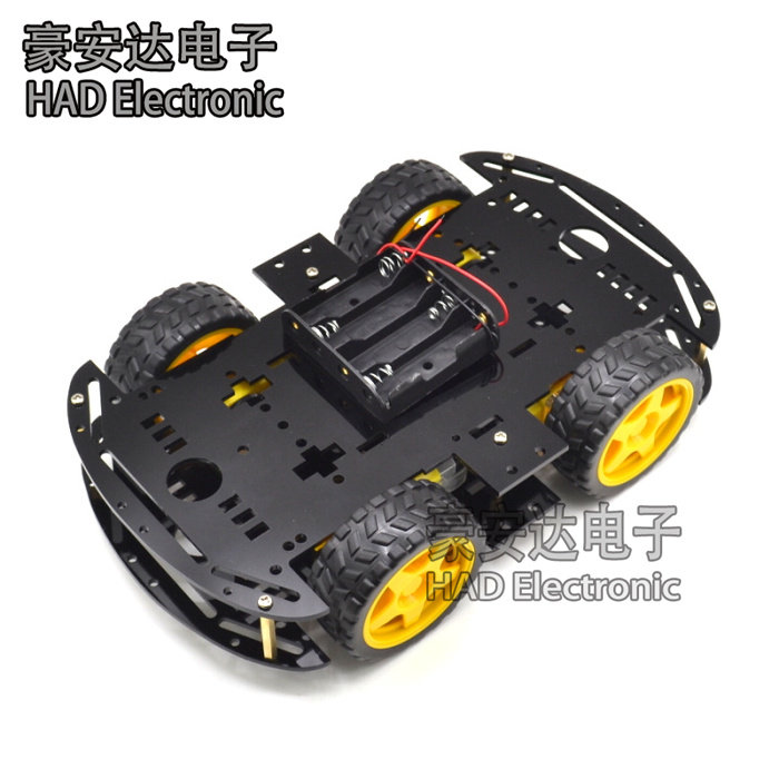 智能小车底盘/4WD/4轮驱动力实足/强磁电机/带码盘/双层/单层