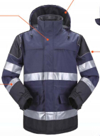 American Lakeland flame retardant anti-static cold-proof clothing with reflective strips anti-static cold-proof cotton jacket cotton jacket