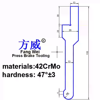 (lengye Fang Wei) bending machine arc upper die R8 arc upper die bending arc right angle arc