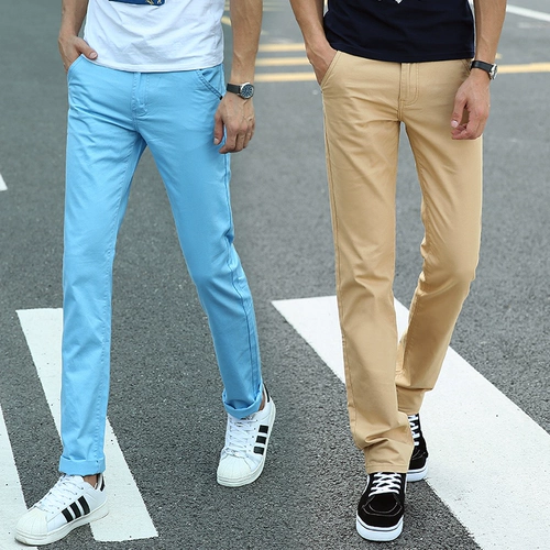 Осенние хлопковые эластичные черные штаны, свободный прямой крой, облегающий крой