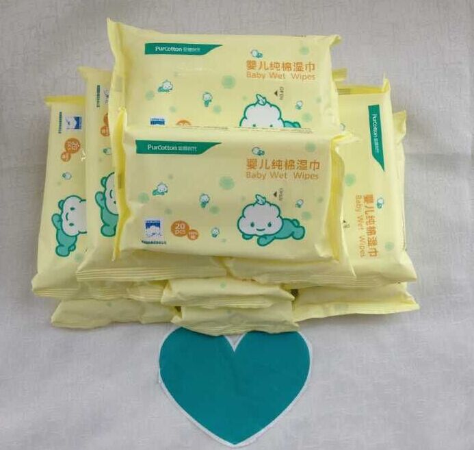 Cotton era pure cotton baby wipes alcohol-free super soft extraction baby wipes 20 pieces bag x10
