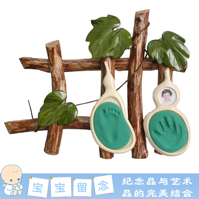 爱意手印泥手足印宝宝木条葫芦手脚印泥 新生儿手脚印泥手掌印泥