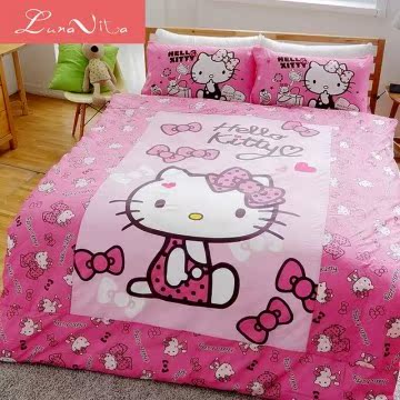 Luna Vita 双人 HELLO KITTY 蝴蝶结甜心-四件式台湾官网直邮进口