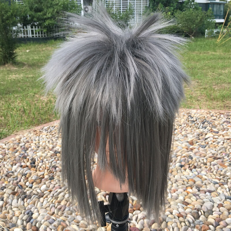 杀马特假发男 非主流爆炸头 韩版帅气超蓬松个性假发套男士烟灰色