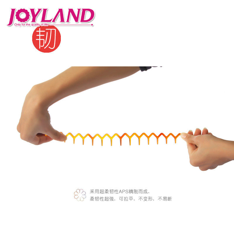 姣兰 梳齿发箍塑料长齿环保喷漆 磨沙漆DIY 波浪带齿头箍