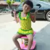 Children's watermelon swimsuit Girl one-piece swimsuit Baby swimsuit Cute cute baby Korean version of one-piece skirt swimsuit