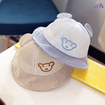 Childrens net hat summer 1-3 years old thin basin hat boys and girls fishermans hat female baby breathable sun hat Korean version