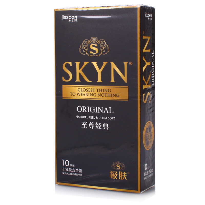杰士邦SKYN极肤非乳胶避孕套超薄G点安全套情趣成人性用品10只装