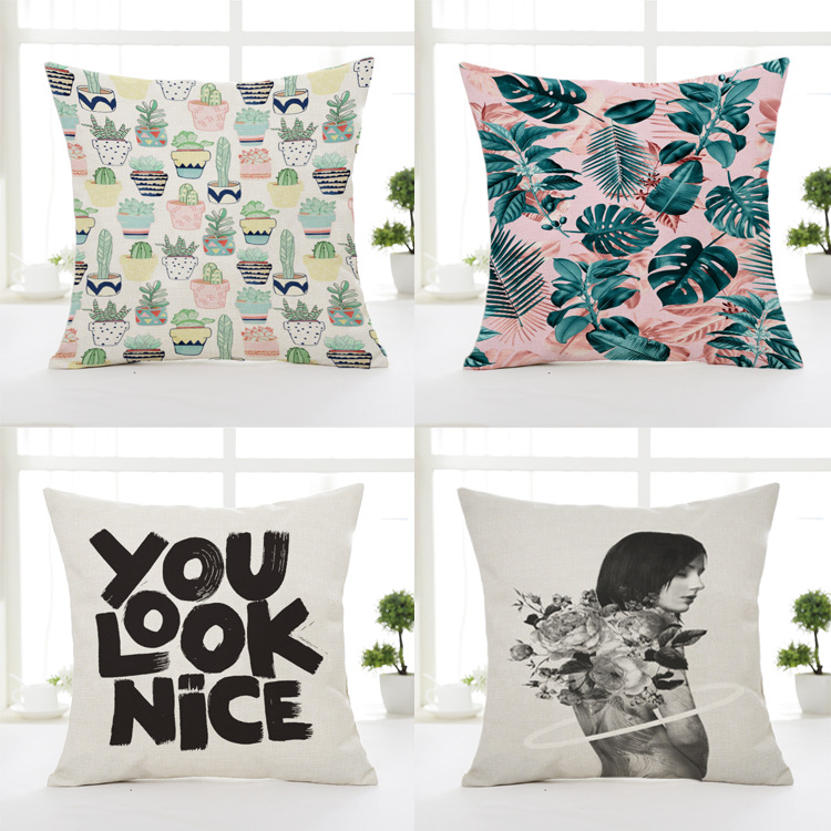 New China foreign trade synchronous hot selling pillow Geometric abstract animal cartoon cushion to map custom large consultation