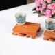 A017 gỗ màu đá cơ sở gỗ hỗ trợ nhỏ ấm trà đá màu tím cơ sở nồi cát có thể đào máng gỗ trang trí - Trang trí nội thất trang trí phòng khách nhỏ Trang trí nội thất