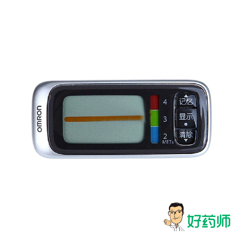 欧姆龙电子计步器HJ-302 多功能3D感应器任意放置 运动跑步计步器