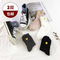 Mùa thu và mùa đông Phiên bản Hàn Quốc của cô gái trái tim Harajuku sinh viên vớ cotton hoang dã yêu vớ màu ống rắn đại học gió dài vớ quan tat nu gia tot