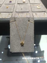 European ins Spanish special cabinet TOUS Peach Silk Bear Brief Pentagram Stars 18K Gold Necklace Women Lock Bone Chain