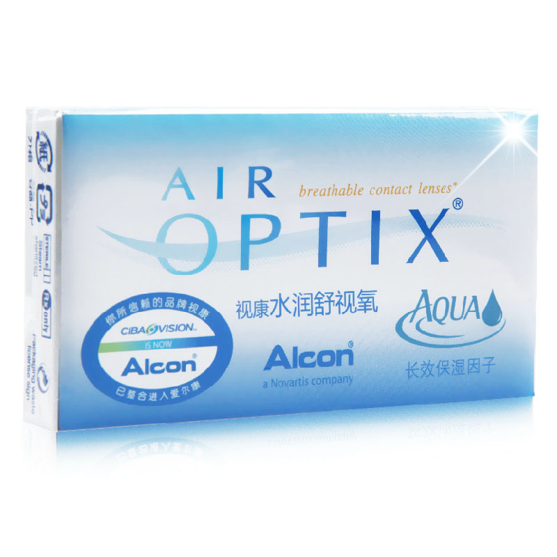 买2送恒润60ml 视康隐形眼镜 水润舒视氧舒适O2月抛3片装fm