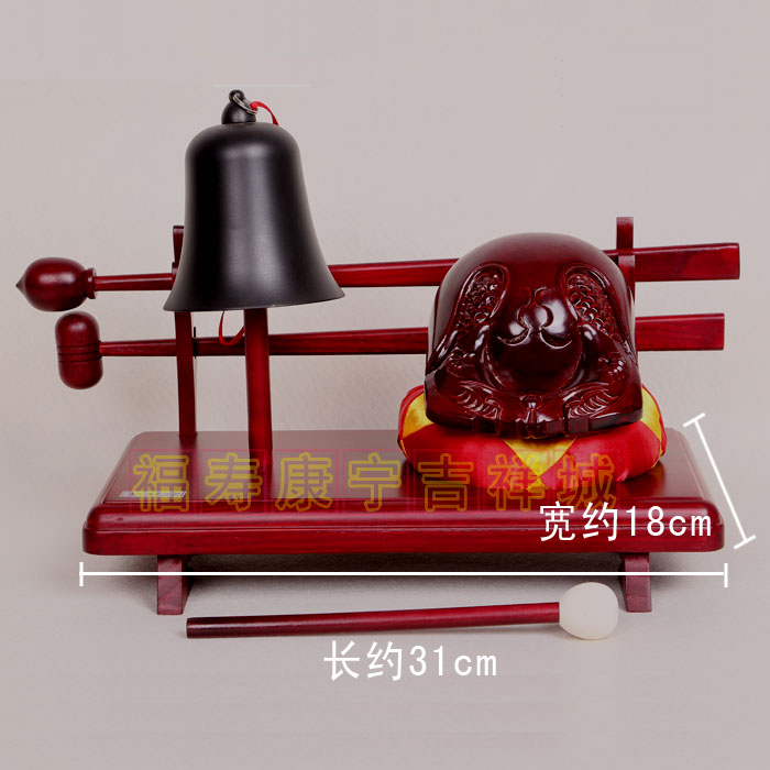 Wooden Fish Clock Clock Temple Learning Mechanical Machine Emperor Bell Frame Buddha has a Redwood Machine