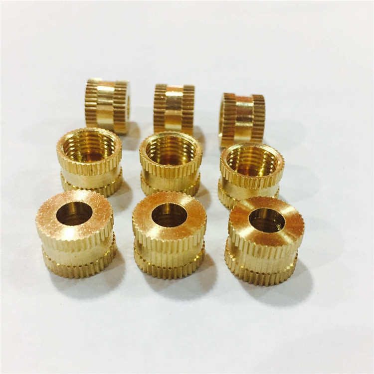 Injection molding M10*1 0*9*12 nut copper embedded nut embossed nut non-standard hardware car parts processing machining