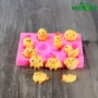 Nicole DIY nướng phim hoạt hình gà vịt vịt thạch pudding khuôn làm bằng tay sô cô la silicone khuôn silicone khuôn bánh khọt