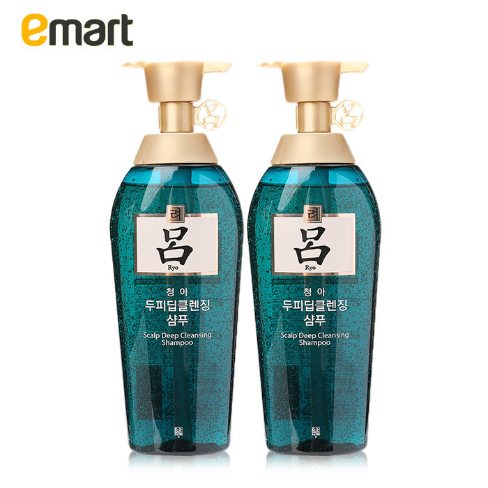 EMART易买得 韩国正品RYO绿吕控油去屑洗发水500g*2 无硅油洗发水