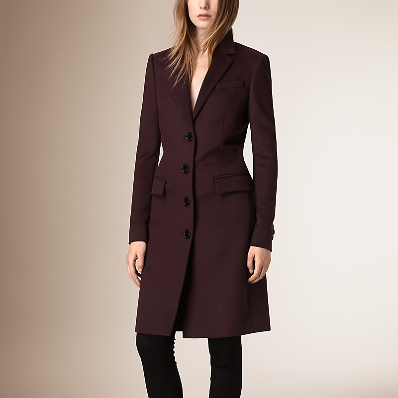 BURBERRY/博柏利羊绒混纺合身大衣 40060701