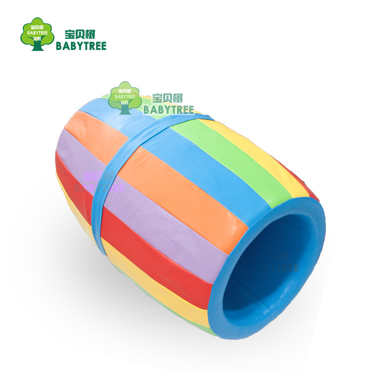 Sensory system training equipment soft body color roller early childhood education kindergarten kindergarten children's teaching aids soft package large roller cylinder drilling hole
