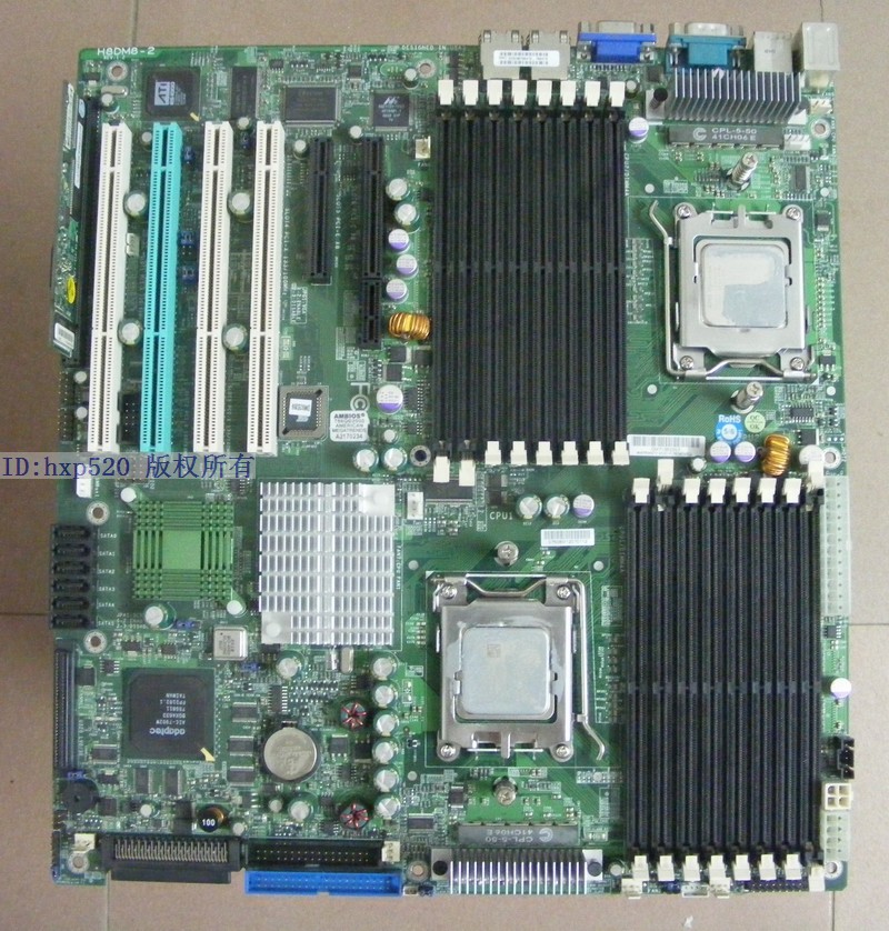 Almost new ultramicro H8DM8-2 dual-path Haolong server motherboards support 6-core CPU with SCSI