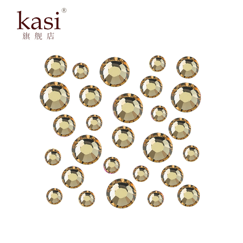 KaSi水钻美甲装饰常用贴钻颜色:雪茄黄246型号:5号-30号