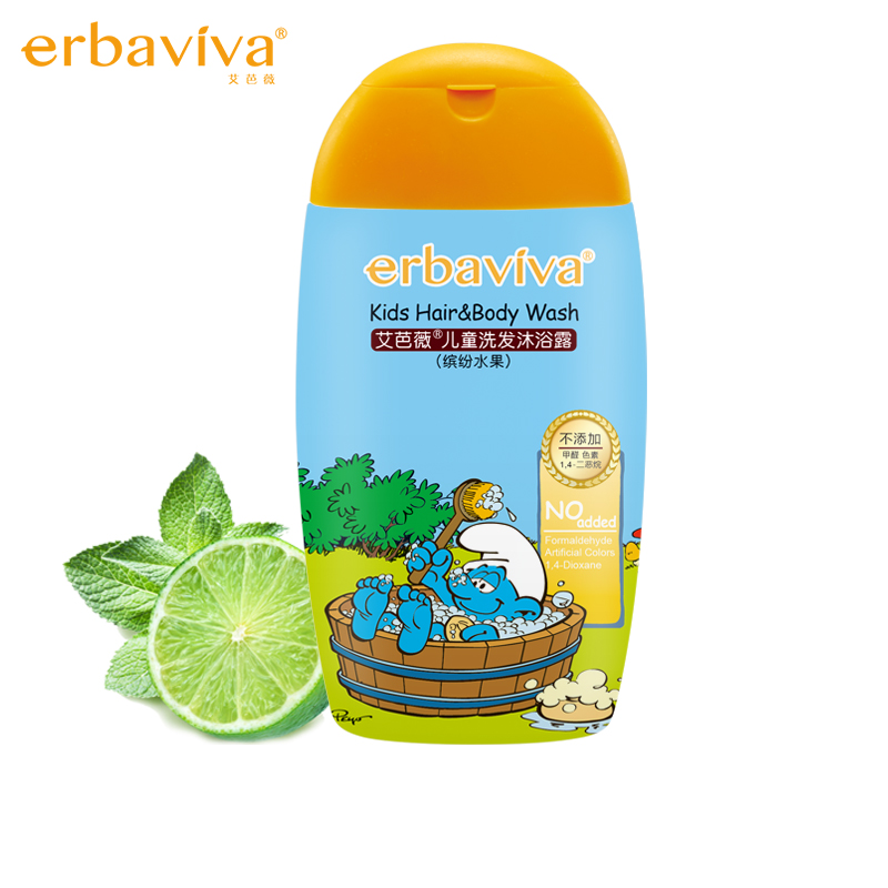 【天猫超市】erbaviva艾芭薇 儿童洗发沐浴露200ml缤纷水果 无泪