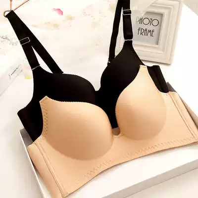 No steel ring large size underwear one-piece gathering adjustment type seamless women's underwear U-shaped beauty back brand bra