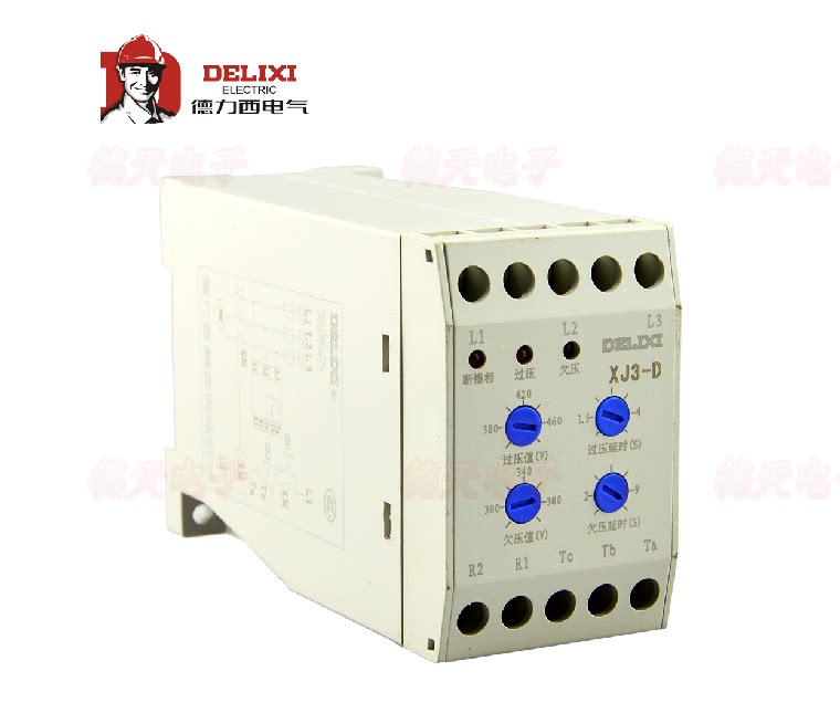 Deresi XJ3-D 380V three-phase over undervoltage protector phase-ordered broken phase motor protector