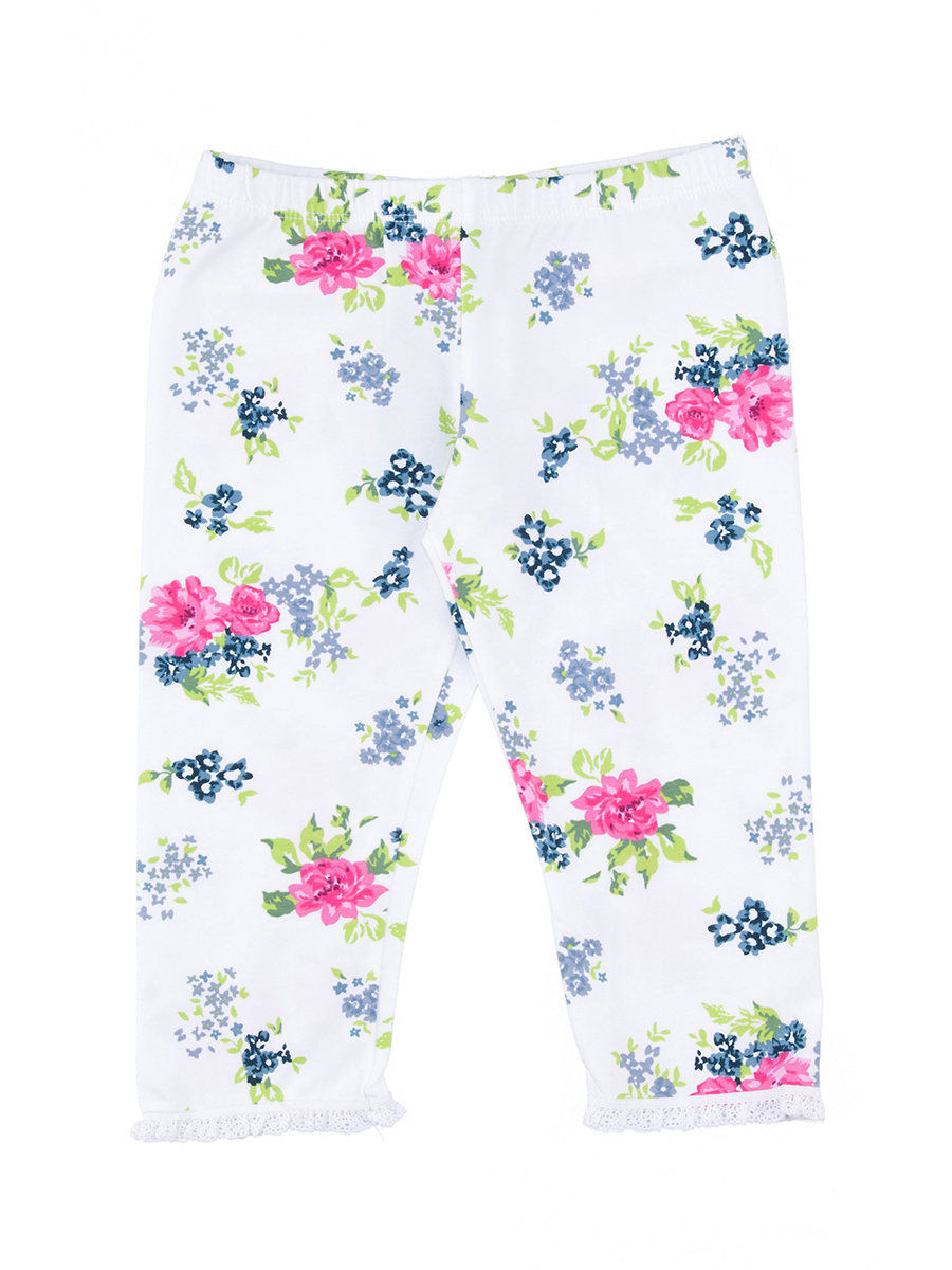 Benetton/贝纳通 白底彩色印花松紧女童休闲裤