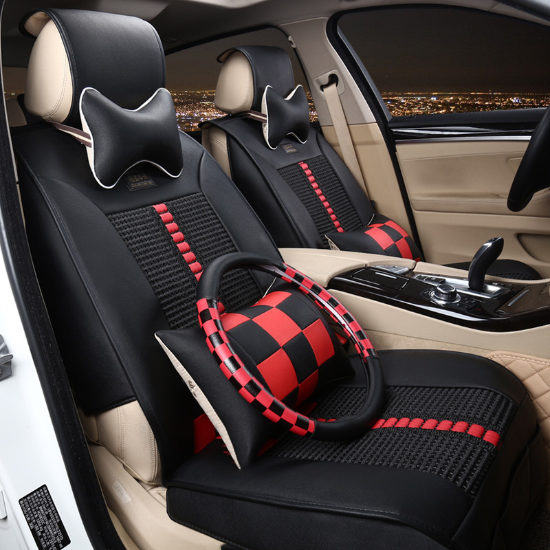 现代ix35伊兰特瑞纳新悦动朗动名图四季专用汽车座套全包冰丝坐垫