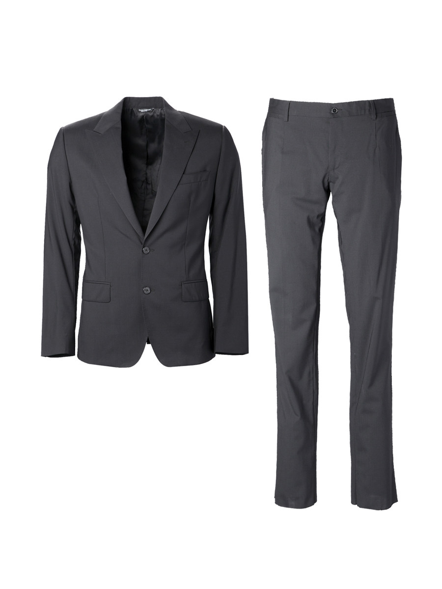 Dolce&Gabbana 黑色大枪驳领两粒扣西服套装