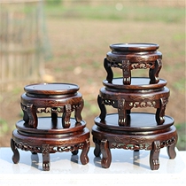 Black Azusa wood tiger head bonsai base Mahogany solid wood base Vase base