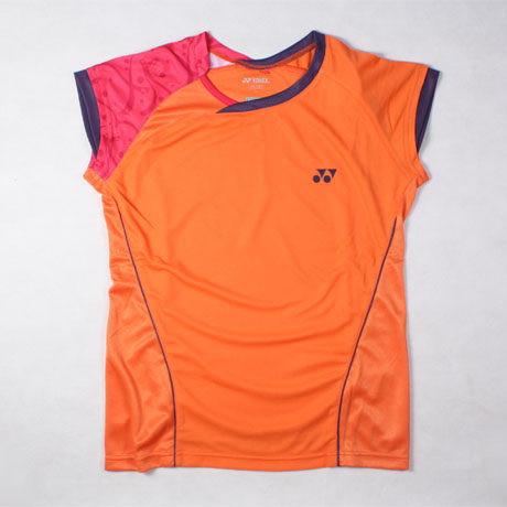 YONEX 20253-488 Orange Women's Oblique Collar Plume Jersey Jucks 20253 Plums