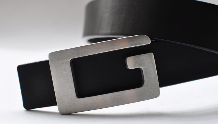 Belt pants with italian tanning leather strap handmade stainless steel G buckle 3CM width custom made