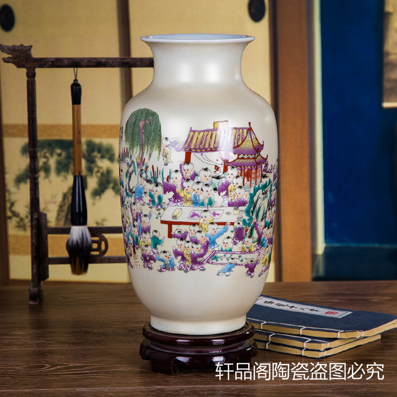 Jingdezhen Ceramics Golden Boy Pastel Vase East Melon Modern Fashion Home Decoration Ornament