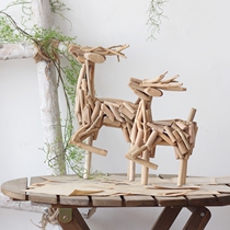 Looking for a pure hand-lifting foot deer solid wood ornaments office desktop living room placement lucky creative decorations