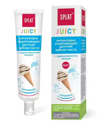 Russian original SPLAT JUICY children's fluoride-free toothpaste can swallow multi-taste 35ml overseas direct mail