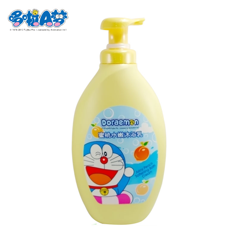 哆啦a梦蜜桃水嫩沐浴乳1.2L弱酸性沐浴露不伤眼