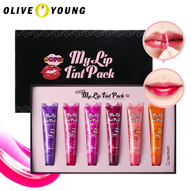 【oliveyoung】Berrisom 撕拉唇彩防水不脱妆套盒6支 韩国正品