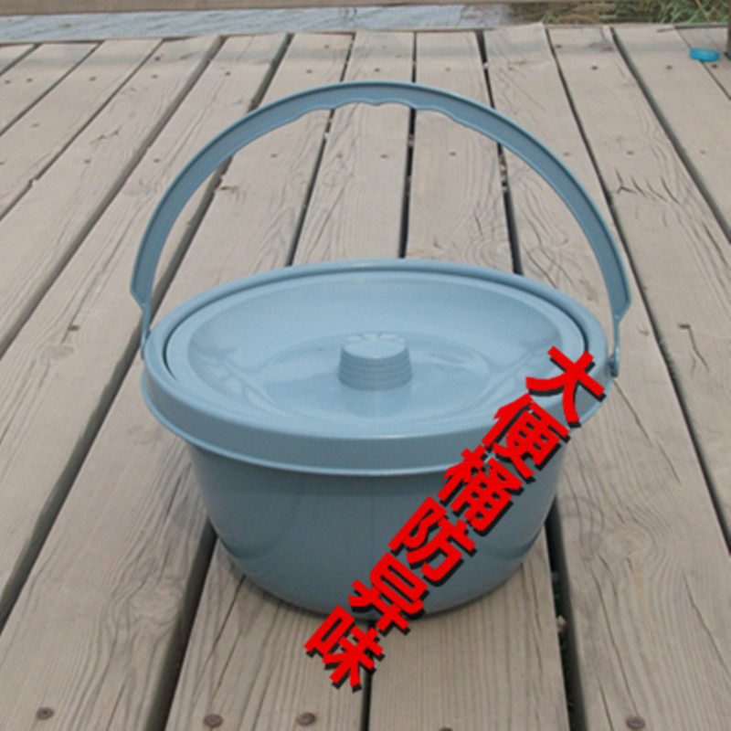 Thickened elderly sitting defecating chair inner barrel bedpan large barrel with lid toilet special pregnant woman sitting defecating chair pail-Taobao