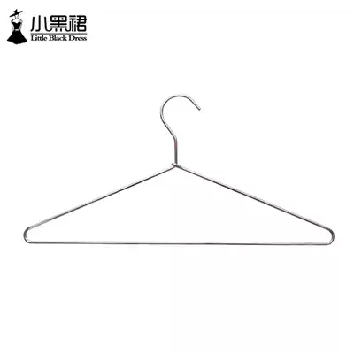 Small black dress brand high-grade non-trace metal stainless steel clothes hangers clothes hanging thick